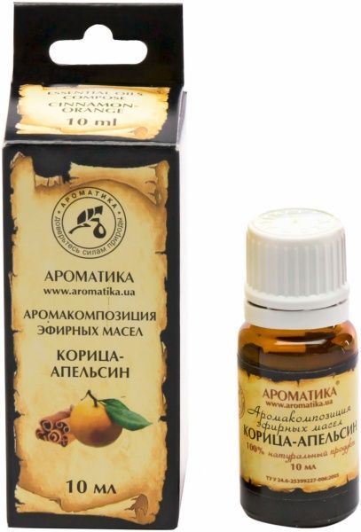 Аромакомпозиция Ароматика Кориця й апельсин 10 мл 