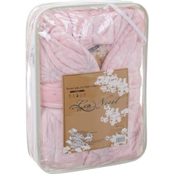 Халат домашний La Nuit Сияние р. XL розовый с принтом