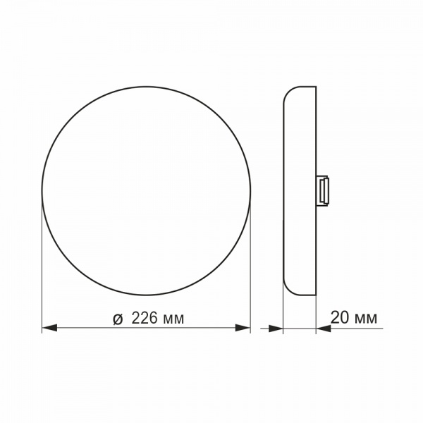 Світильник світлодіодний Videx 33 Вт білий 4100 К 25144 