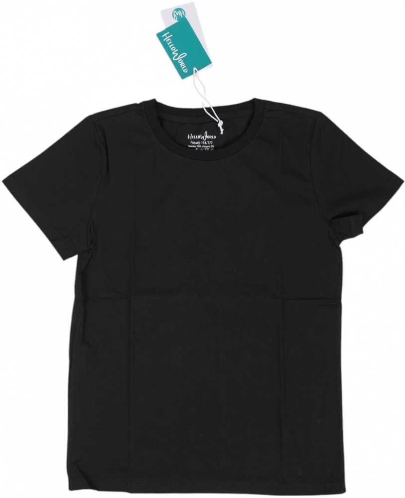 Футболка унисекс HW р.116/122 черный NULL