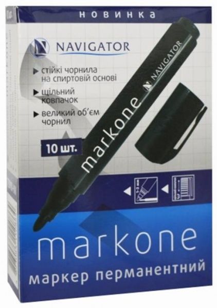 Маркер перманентний Navigator 73910-NV чорний 