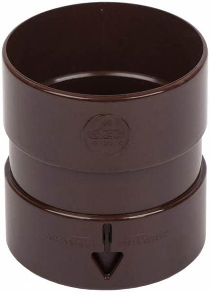 Муфта трубы Giza 85 мм коричневый 