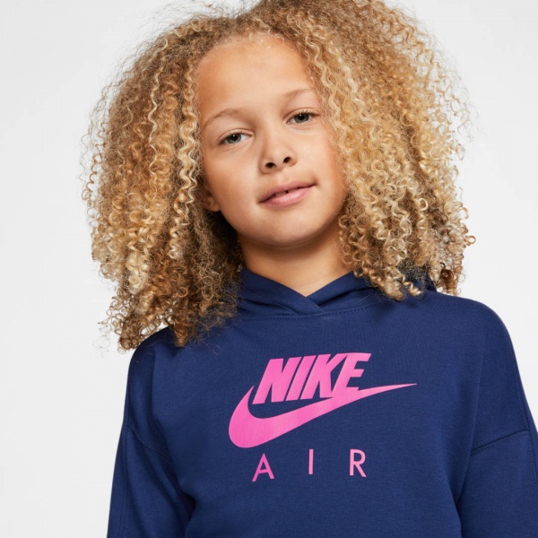 Джемпер Nike G NSW NIKE AIR CROP HOODIE CJ7413-492 р. L різнокольоровий