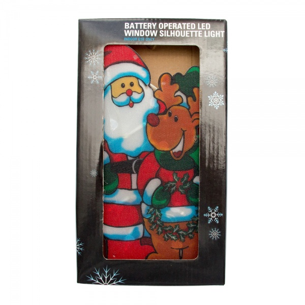 Фигурка декоративная Девилон Дед Мороз и Олень 640331 10 ламп 25 см 