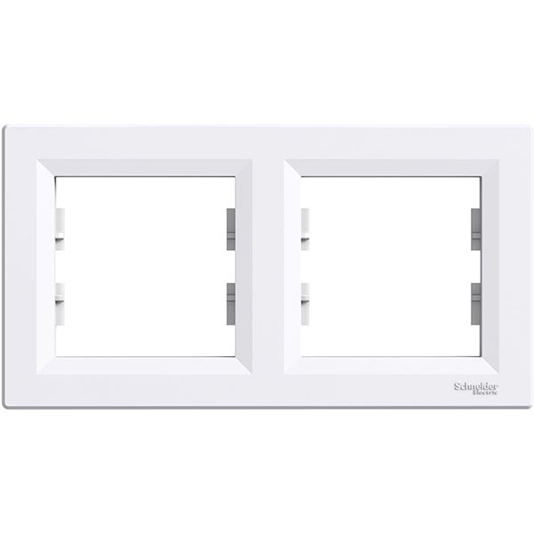 Рамка двухместная Schneider Electric Asfora горизонтальная белый EPH5800221