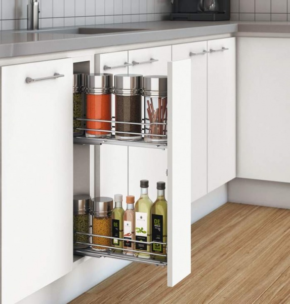 Карго Hafele 150 мм боковое крепление с доводчиком хром