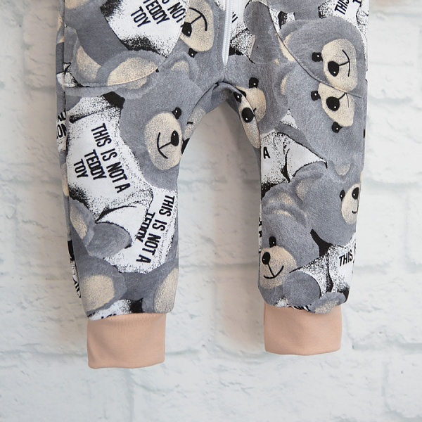 Ромпер-реглан унісекс Blanka Ведмедик р.80 сірий 110173 