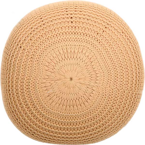 Пуф Бонді в'язаний 40x28 см бежевий 