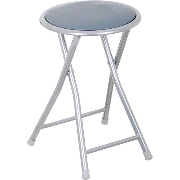 Табурет раскладной Button серый / алюминий 