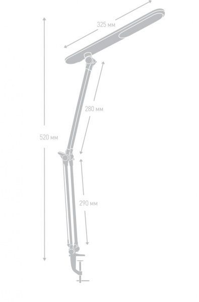 Настольная лампа офисная Camelion KD-785 C03 LED 5 Вт серебряный 