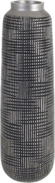Ваза полирезиновая серая Дарк 17.5х17.5х58 см