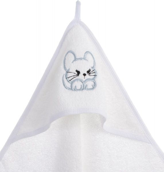 Полотенце Homeline уголок с вышивкой 90x90 см белый