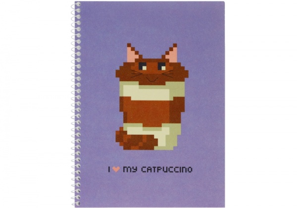Блокнот Pixel: Catpuccino А5 (150х200) 60 лист. клетка Cool For School