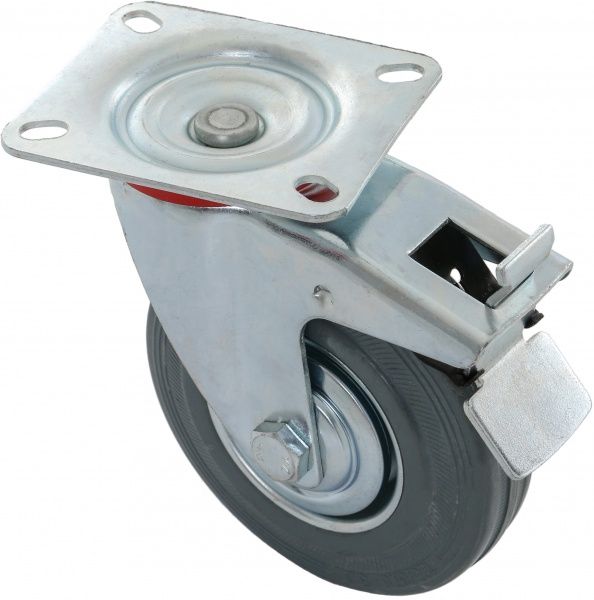 Колесо поворотное с тормозом d125 мм 21125