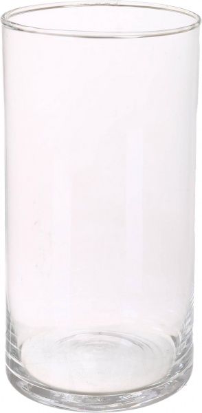 Ваза скляна Циліндр прозора h20 d10 20 см 