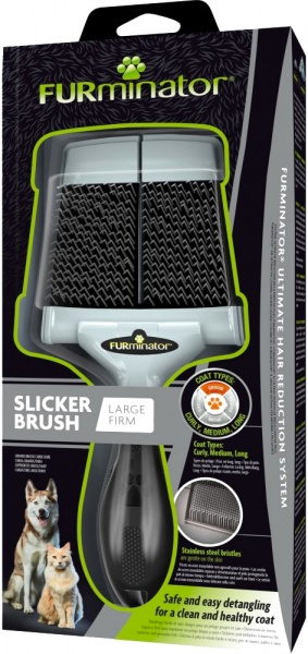 Щетка-пуходерка FURminator жесткая для кошек и собак (153184)
