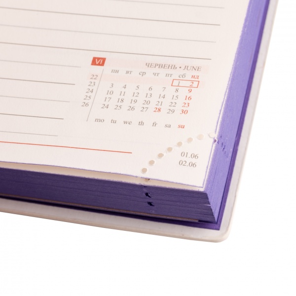 Щоденник датований Saga білий 352 стор. Leo Planner Unique A6 2024