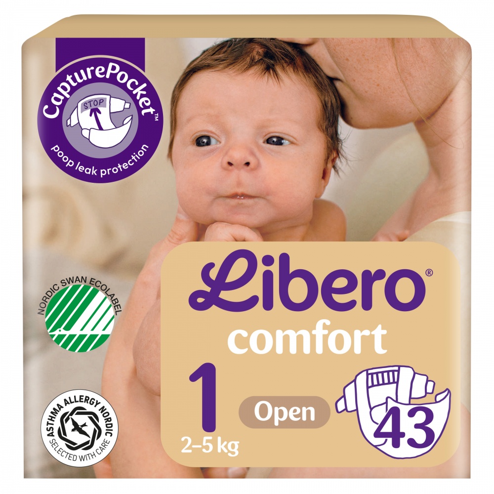 Підгузки Libero Comfort 1 2-5 кг 43 шт.