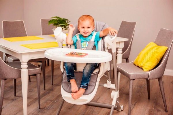 Стільчик для годування Lionelo Niles 2 в 1 сірий LO.NI01