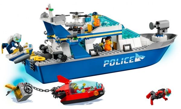 Конструктор LEGO City Катер полицейского патруля 60277
