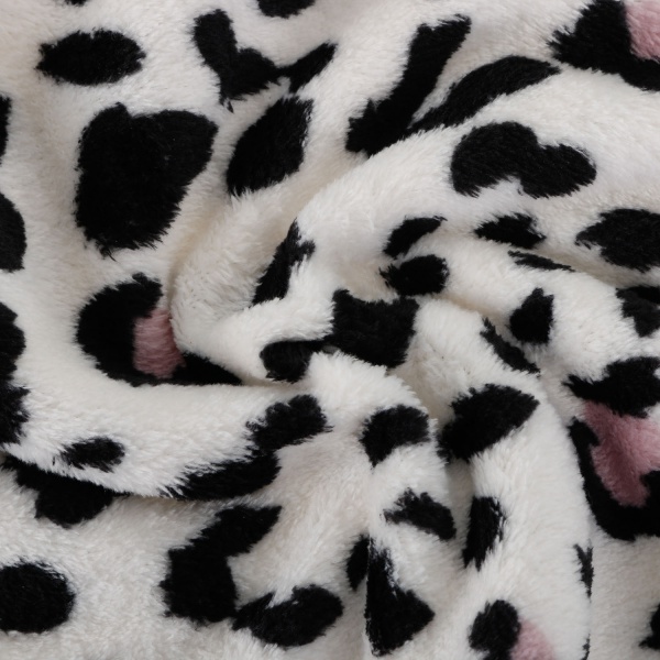 Плед Snow Leopard 160x200 см белый с черным La Nuit 