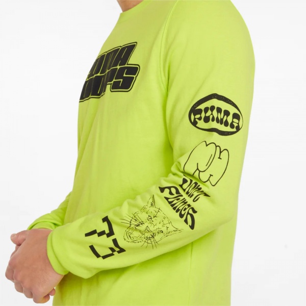 Футболка Puma QUALIFIER LS TEE 53210707 р.S салатовий