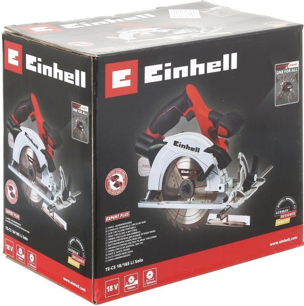 Пила циркулярная Einhell аккумуляторная TE-CS 18/165 Li-Solo 4331204