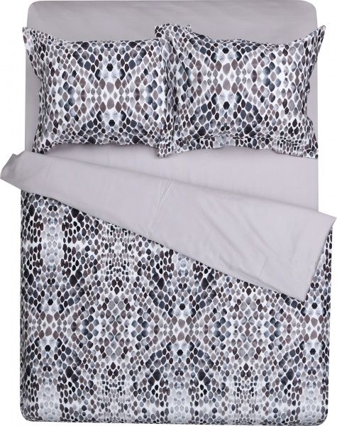 Комплект постельного белья Glance 2.0 серый с коричневым La Nuit 