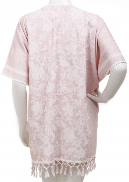 Пончо махрове рожевий 