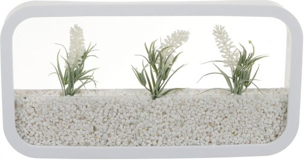 Декор настенный Nature прямоугольный 38x20,5 см белый 