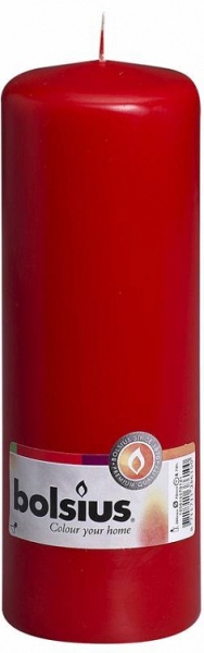 Свічка червона 8х5 см Bolsius