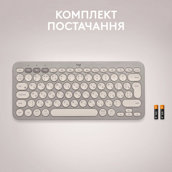 Клавіатура Logitech K380 Multi-Device Bluetooth Keyboard US (L920-011165) sand 