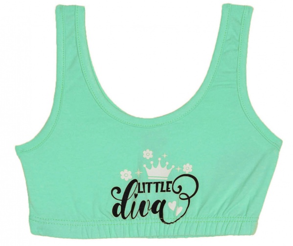 Топ KOSTA для девочки р.122–128 возраст от 6 лет зеленый 2130-6