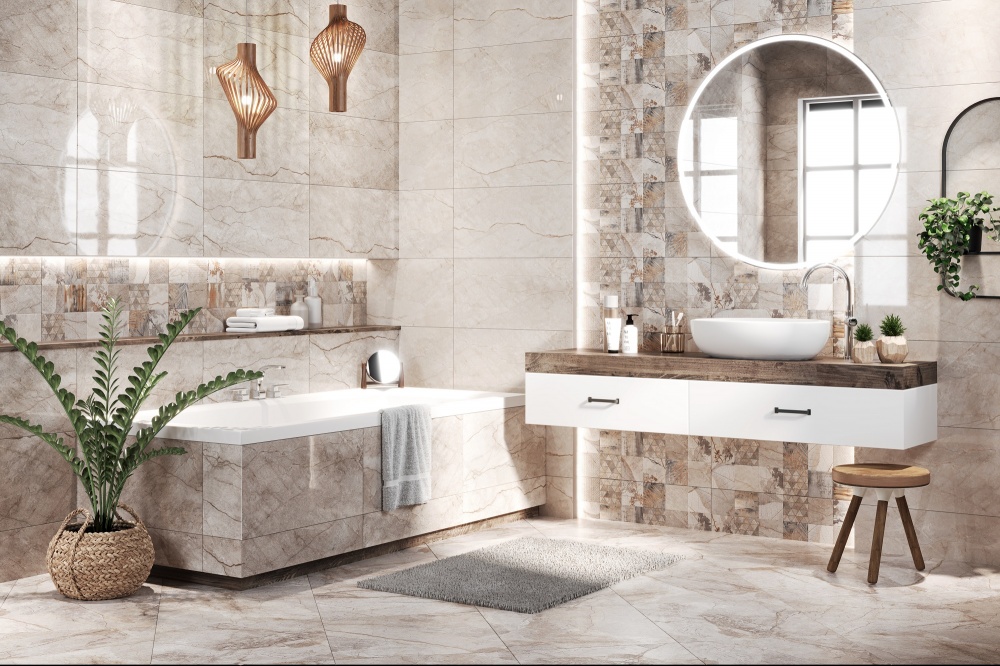 Плитка Allore Group Armina Dark beige W M NR Glossy 30,8x60,8 см