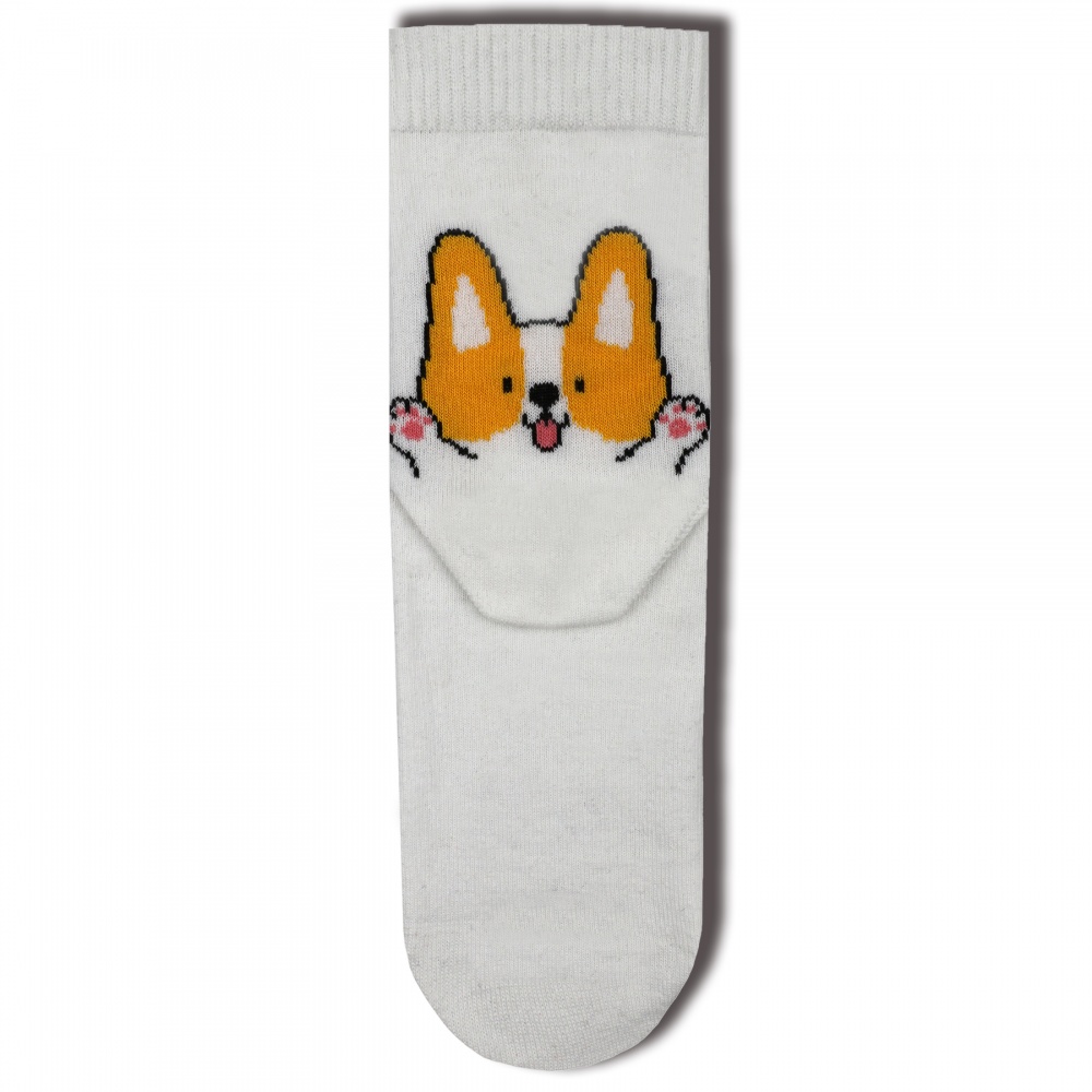 Шкарпетки жіночі Premier Socks з песиками р.23-25 білий