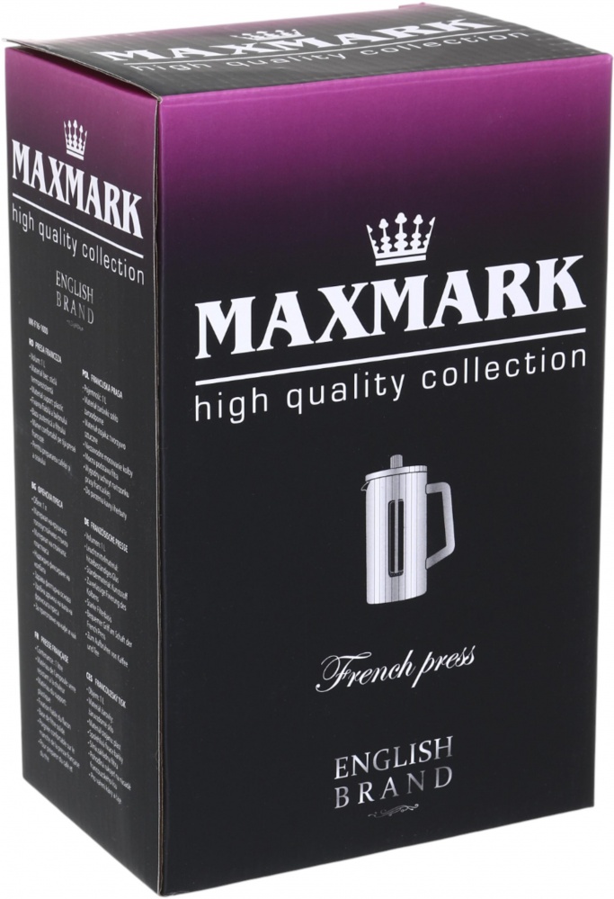 Френч-пресс Maxmark 1000 мл черный MK-F16-1000