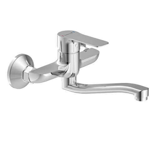 Змішувач для умивальника Imprese HORAK настінний монтаж, хром