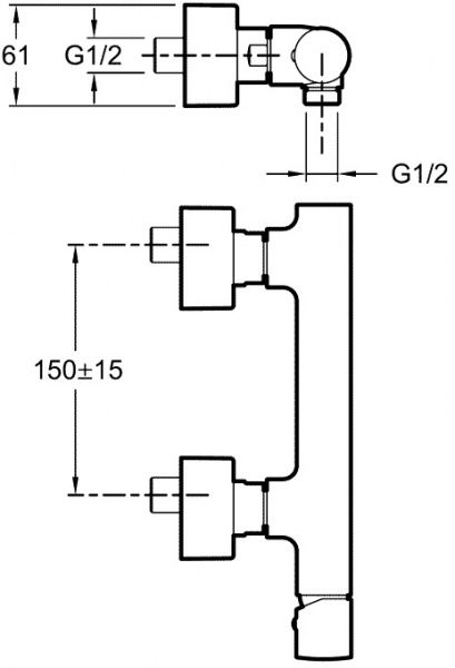 Смеситель для душа Jacob Delafon Toobi E8962-CP
