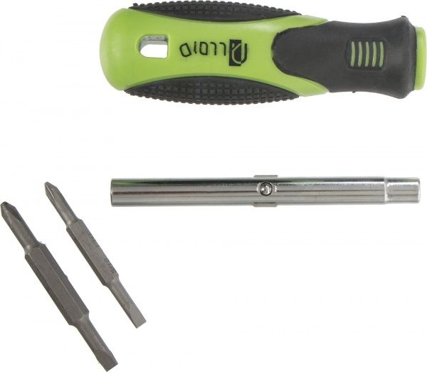 Викрутка зі змінними насадками Alloid 4 в 1 PH1 + PH2 + SL1 + SL2×75 мм OPH4Б