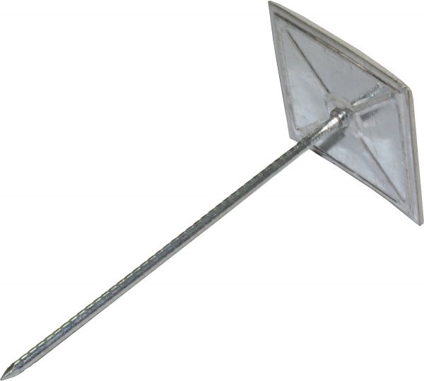 Гвозди самоклеящиеся для изоляции 114 мм 20 шт белый цинк