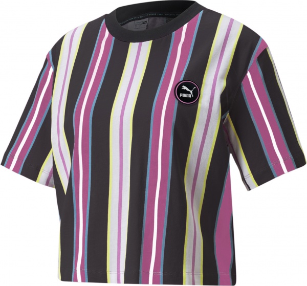 Футболка Puma SWxP Relaxed AOP Tee 53356515 р.XS рожевий