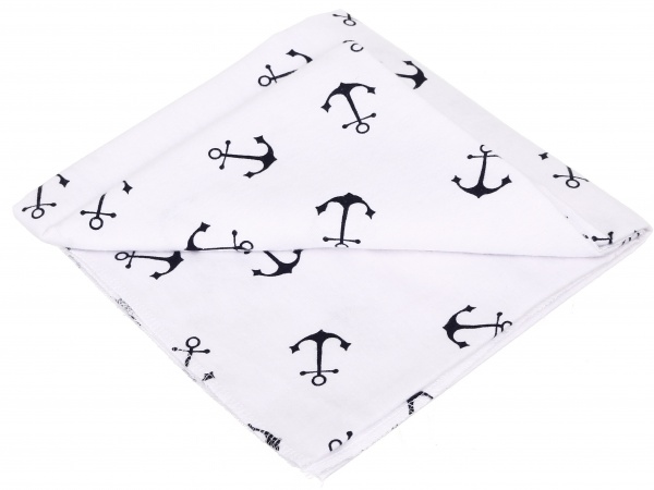 Пелюшка Luna Kids Якоря 90x90 см білий