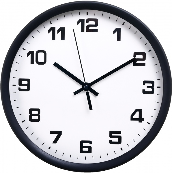 Часы настенные 30 см черные 577A2