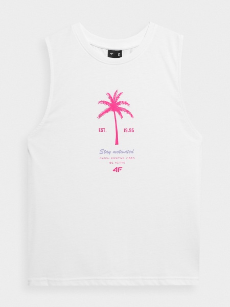 Футболка 4F 4FSS23TTSHF559-10S р.XS белый