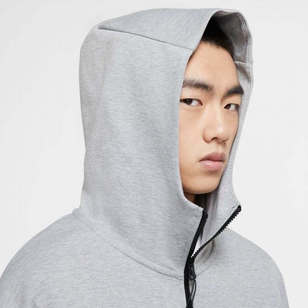 Джемпер Nike M NSW TCH FLC HOODIE FZ WR CU4489-063 р. S сірий меланж