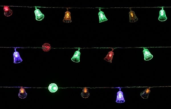 Электрогирлянда линейная Разноцветные колокольчики BLLD30M-C встроенный светодиод (LED) 30 ламп 2,9 м