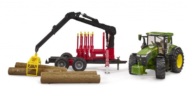 Трактор Bruder John Deere з причепом та маніпулятором 1:16 03154