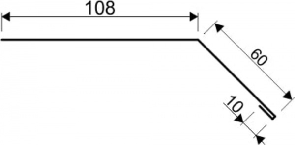 Захист карниза Tile 2м 7/1 БЧ RAL 7024 графітово-сірий