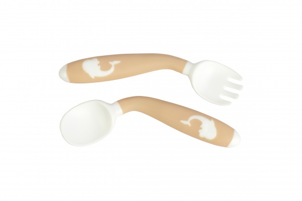 Набор для кормления Baby Team вилочка и ложечка с гибкой ручкой 6120