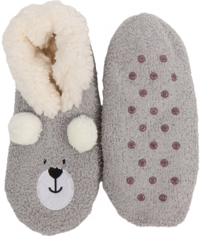 Взуття домашнє La Nuit Home Ведмежа р.36/37 сірий